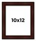 10x12 Distressed Brown Picture Frame - UV Acrylic, Foam Board Backing, Hanging Hardware
